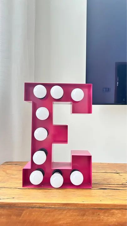 Letra Luminária E Decorativa - Rosa - Foto 2