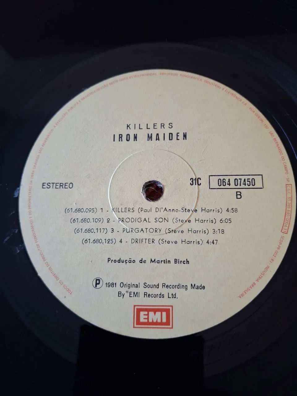 Disco de Vinil Killers - Iron Maiden VEJA AS FOTOS