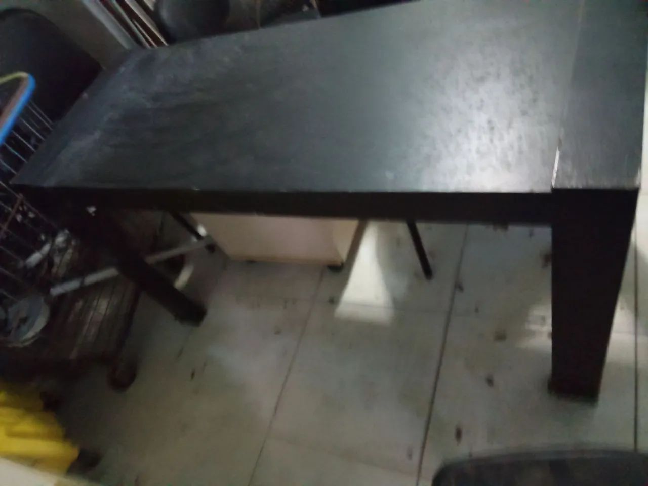 Mesa preta retangular madeira 64994315479425121