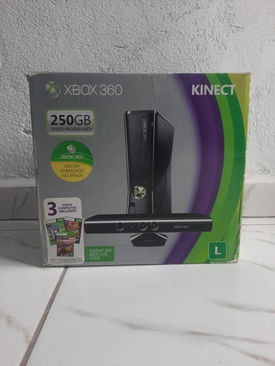 XBox 360 + Kinect + Jogos Físicos 1 Controle  - Foto 6
