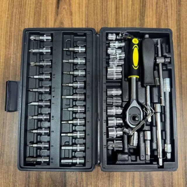 Kit Jogo De Chaves Catraca Canhão Reversível Profissional; - Foto 2