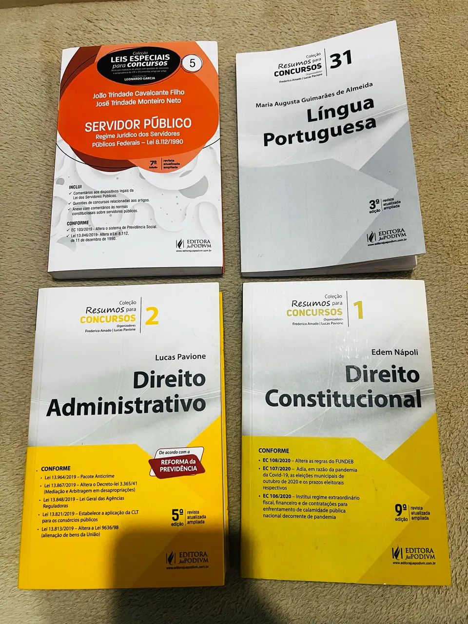 Livros direito constitucional e administrativo 