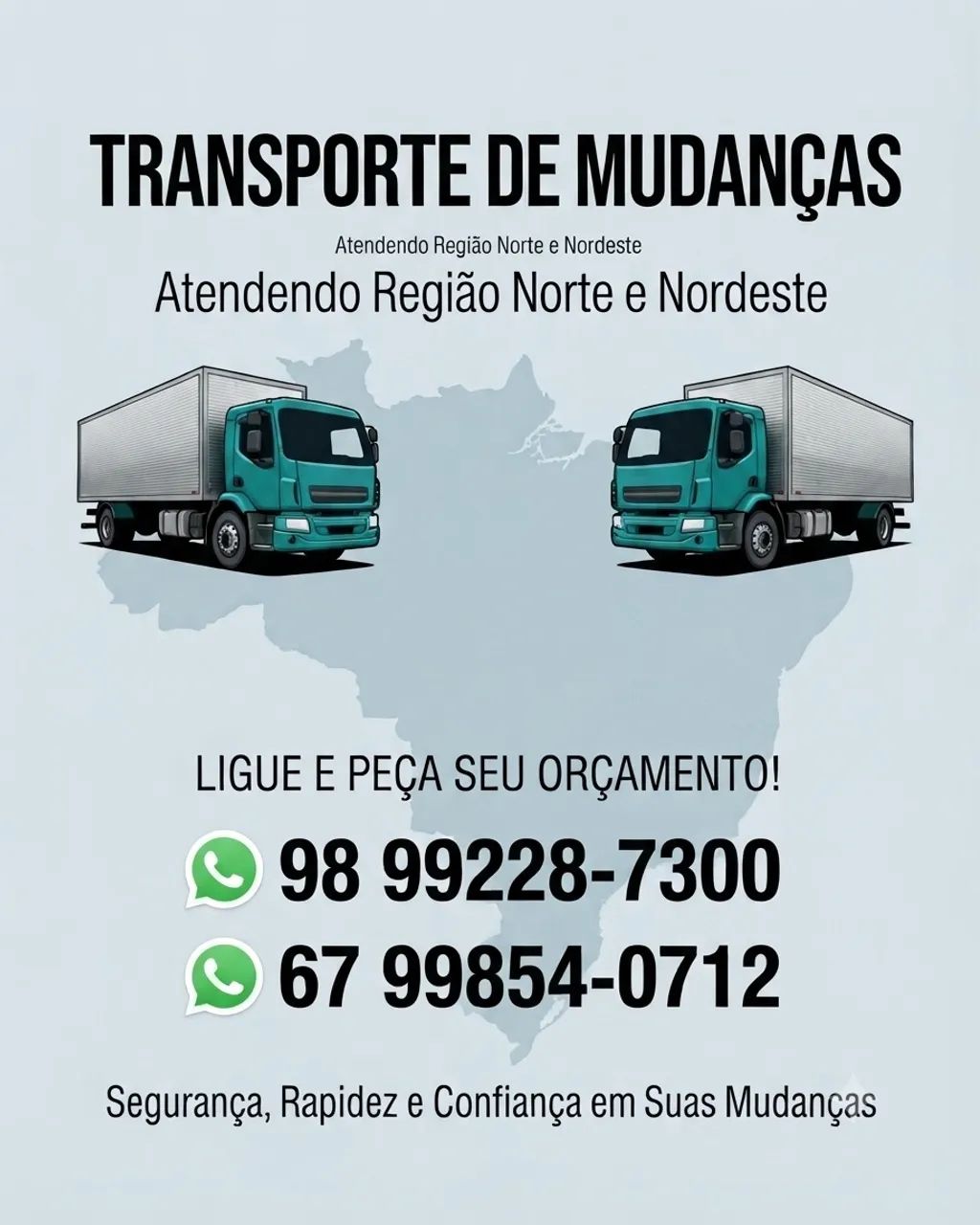 Trabalhamos com transporte de mudanças 