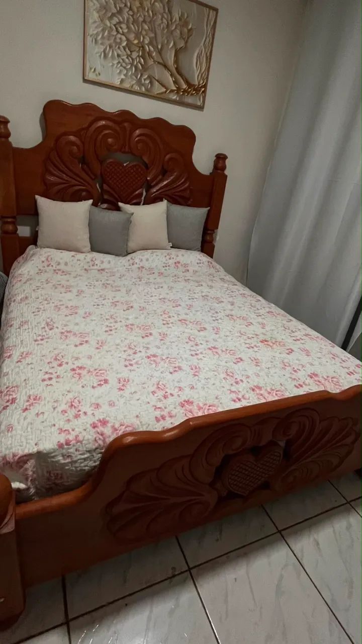 Vendo cama Madeira pura - Foto 4