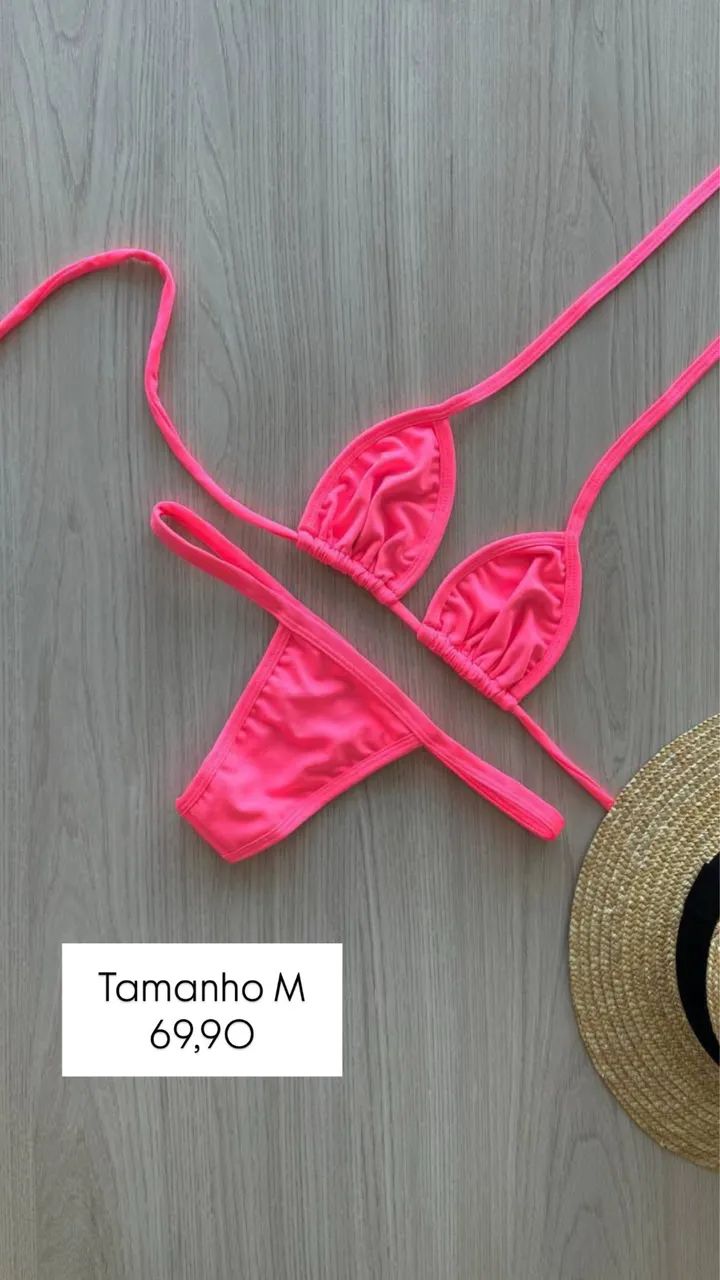 Biquíni M rosa neon 