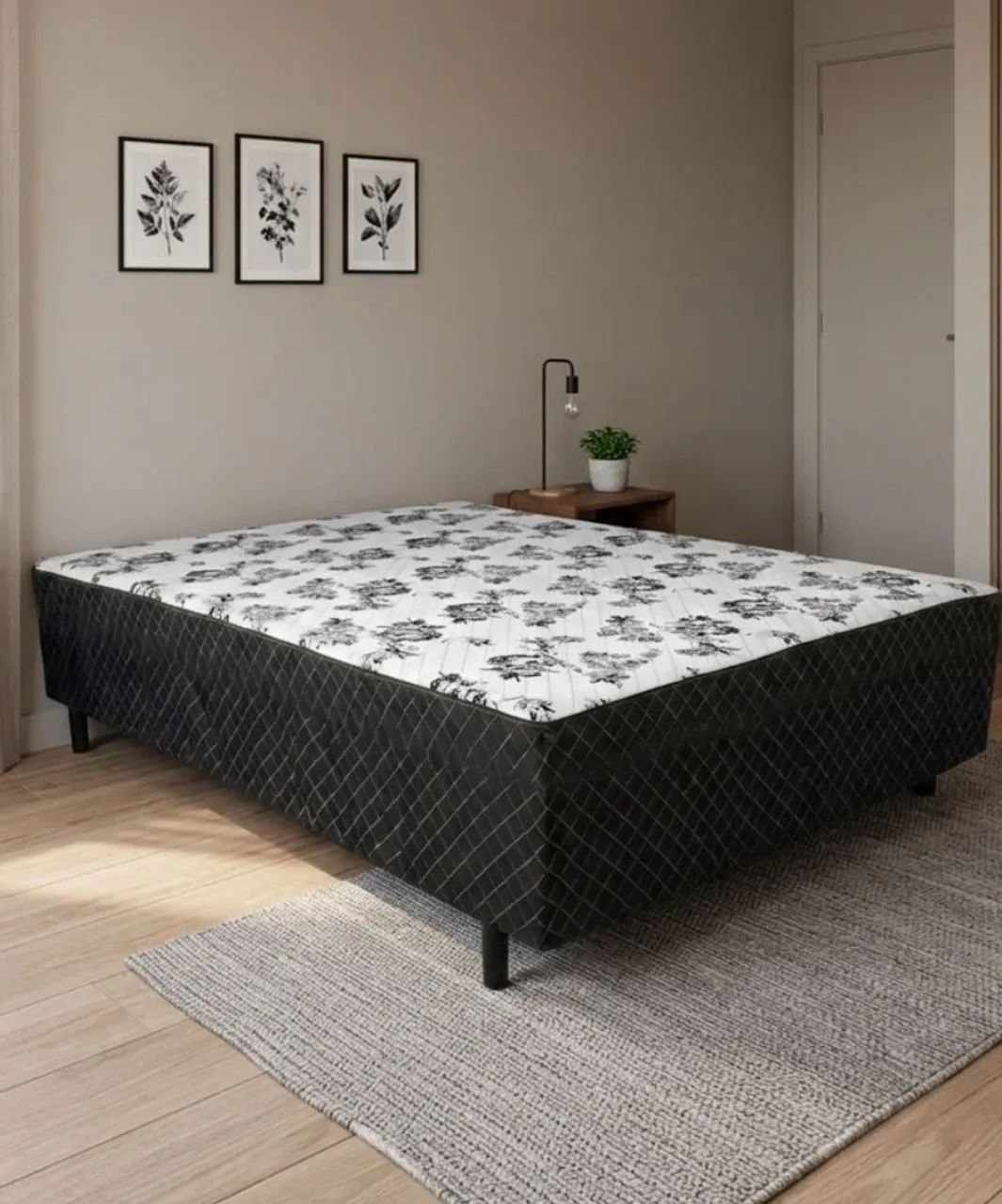Base cama box casal