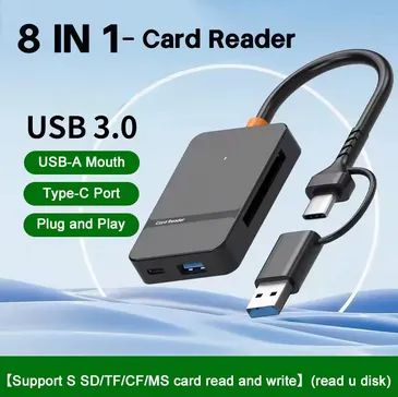 Leitor de cartão 8 em 1 USB3.0 e USB C  - Foto 4