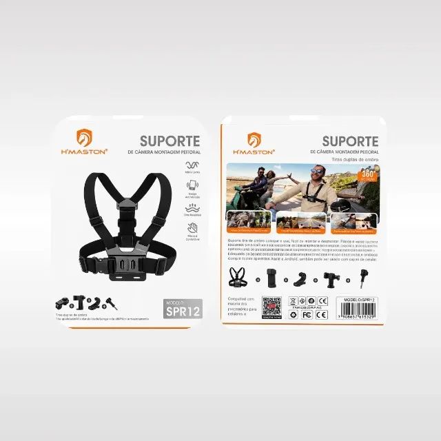 Suporte Peitoral Para Celular e Camera Gopro Ajustável 360° Vídeo E Filmagem Esporte - Foto 2