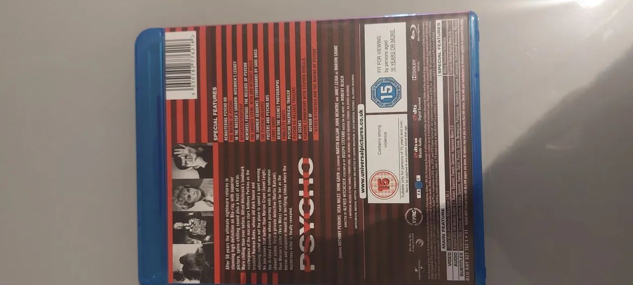 Blu Ray Psicose Importado UK - Com legenda pt - Foto 2