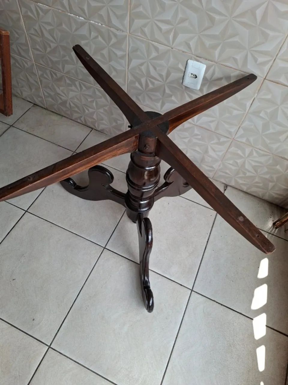 Suporte Reforçado para Mesa de Angelim cor Tabaco - Foto 2