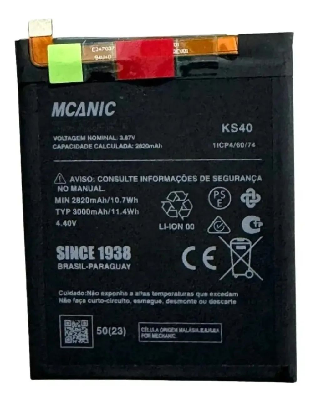 Bateria Mechanic KS40 Para Motorola E6S E6I E6 Play Original Lacrada - Foto 2