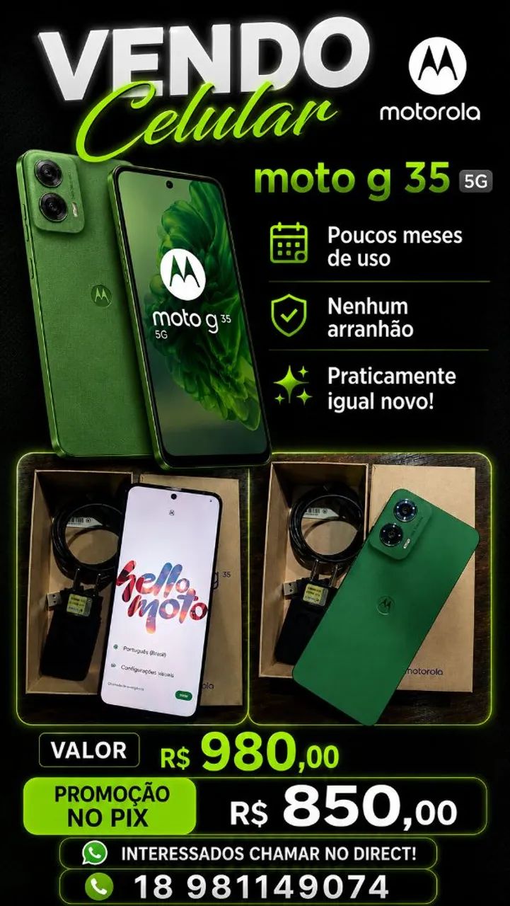 Celular Motorola g35 Araçatuba 