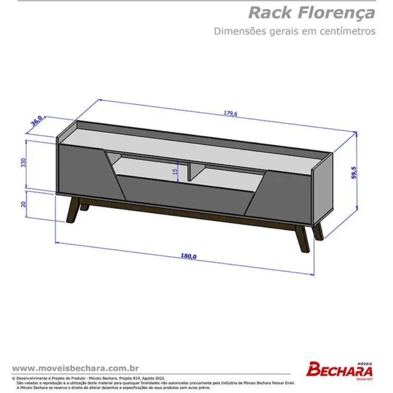 Rack Sala Florença para TV até 70 Polegadas com Pés Madeira - Foto 2