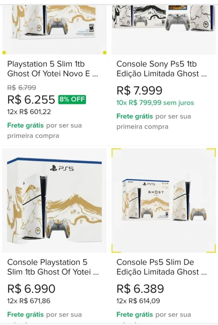 Playstation 5 edição limitada ouro ghost - Foto 5