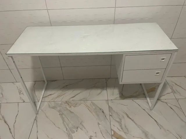 02 Mesas para Escritório na Cor Branca - Foto 2