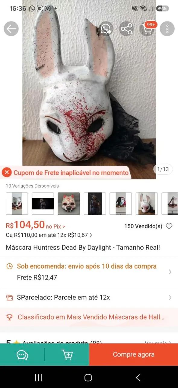 MÁSCARA A CAÇADORA - Foto 3