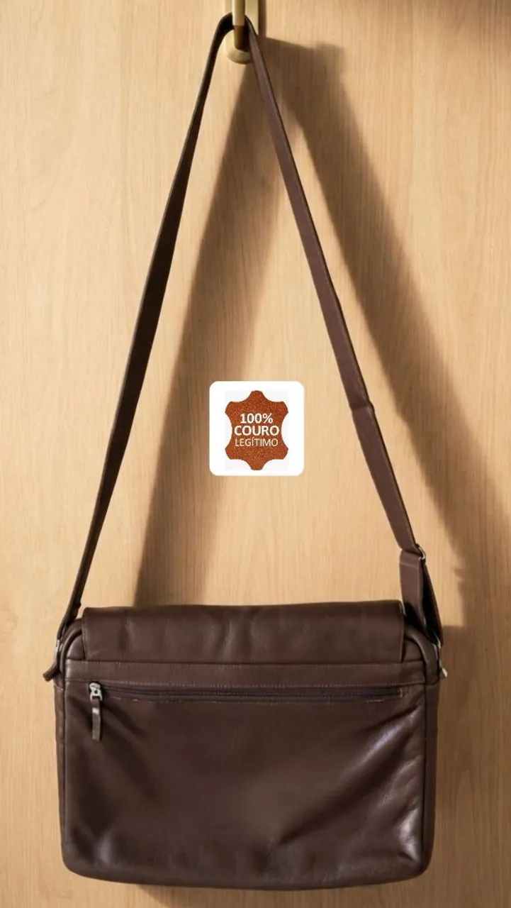 Bolsa Carteiro Couro Legítimo  - Foto 2