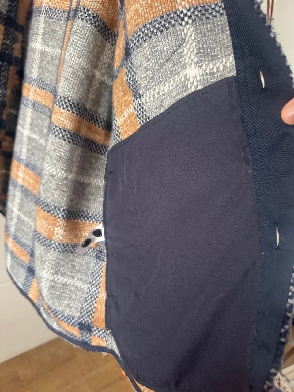 Camisa flanelada Zara xadrez - Foto 4