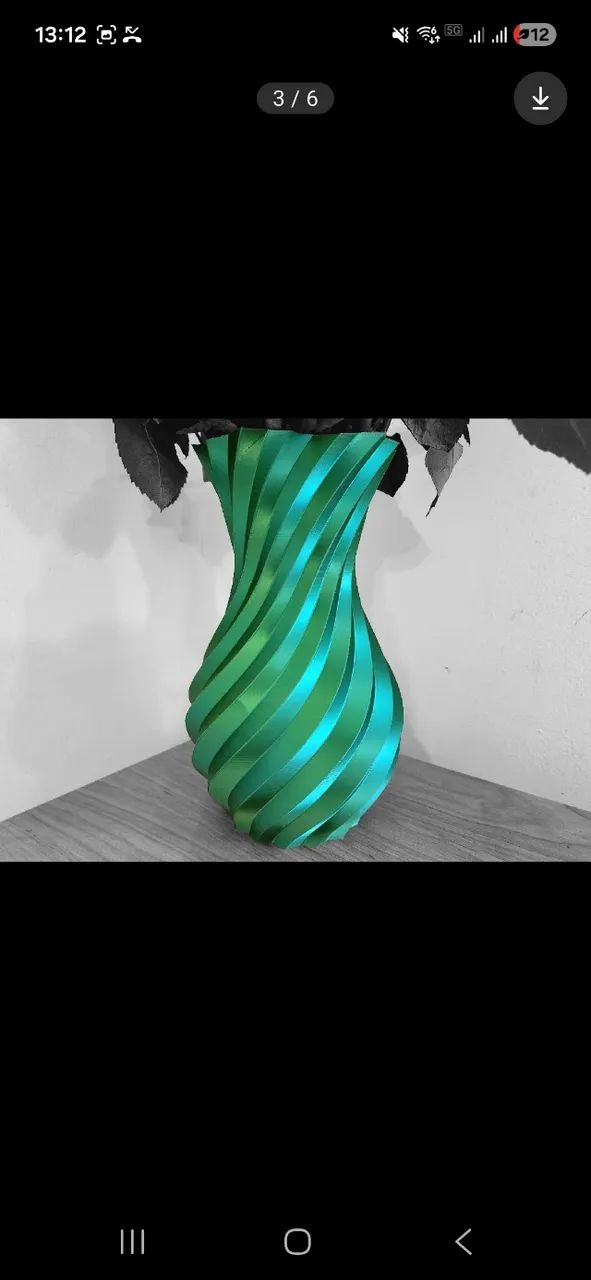 Vaso espiral em PLA 3d leve e resistente - Foto 3