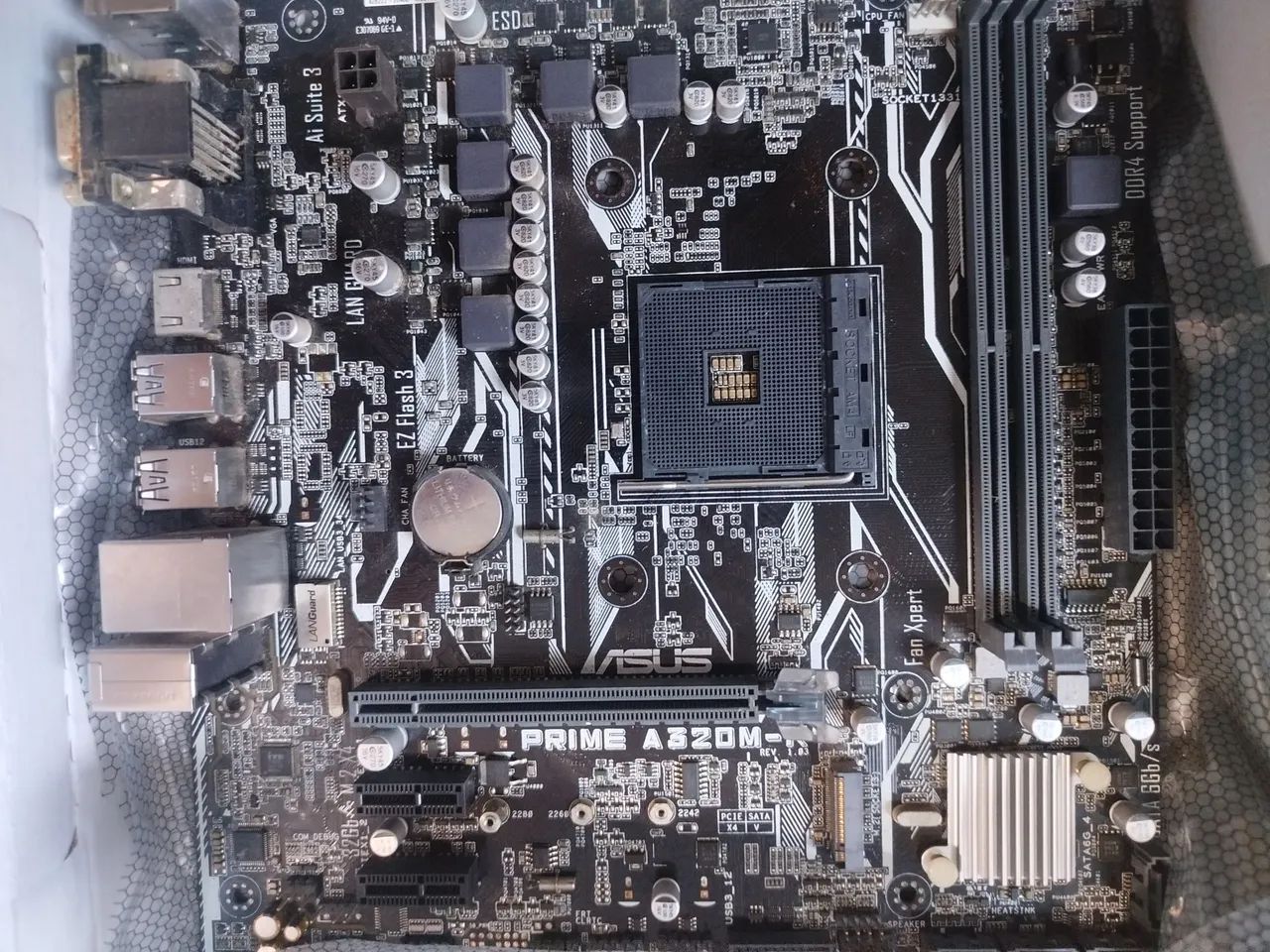 Placa Mae Asus Prime A320m-k Ddr4 Socket Am4