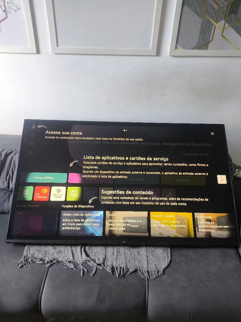 Smart tv  LG  50 polegadas 4K em perfeito estado - Foto 3