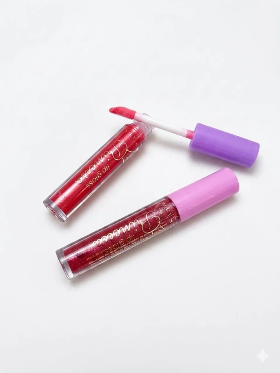 Kit 2 Lip gloss Princesa + 1 brilho labial moranguinho fofo - Foto 3