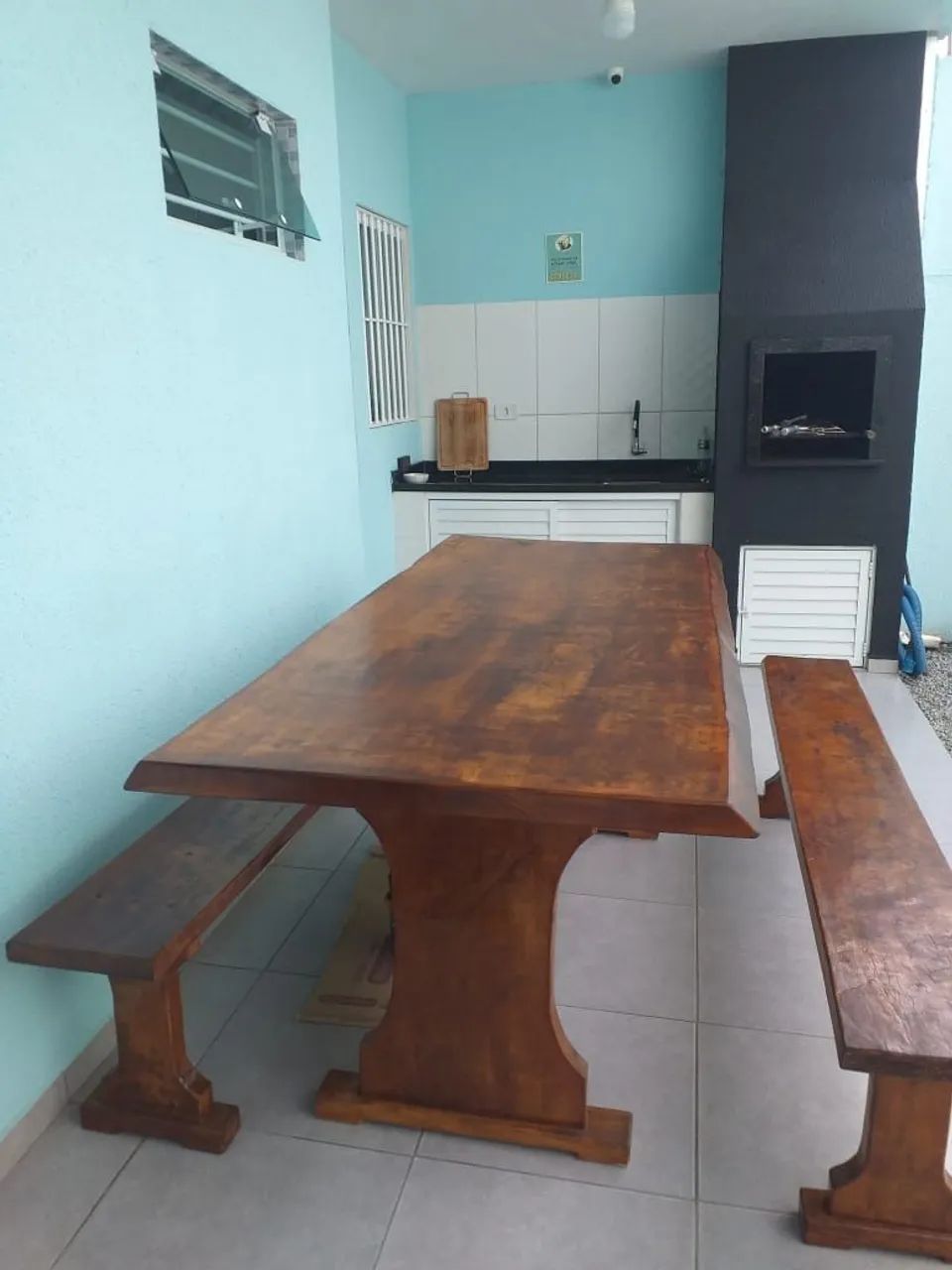 Mesa rústica 90x2.00. - Foto 2