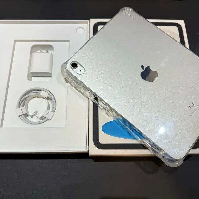 IPad 10 Silver Com caixa! Capa de brinde. Impecável. Saude 100%. Apple pencil original! - Foto 5