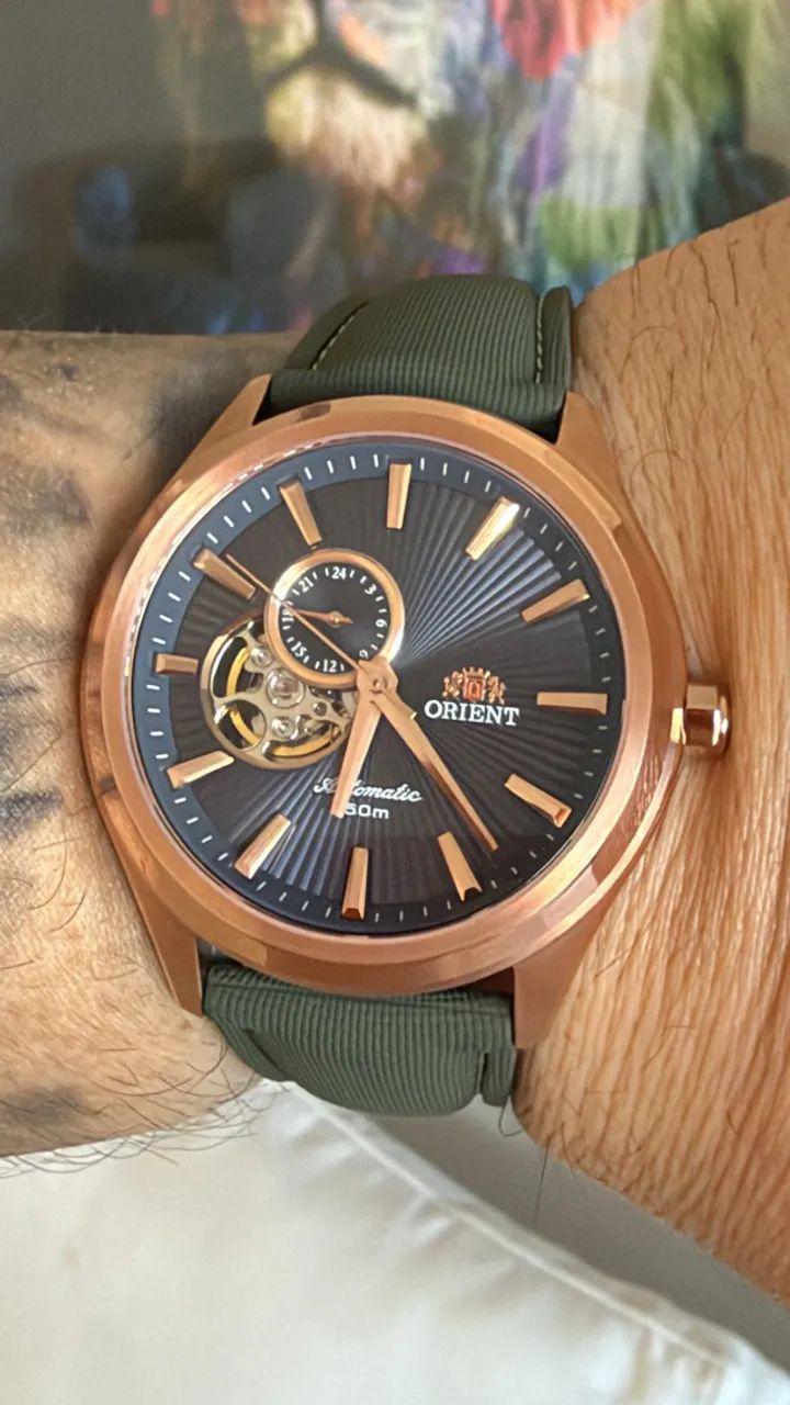 Orient Automático Open Heart rosé - Original Full Set - Foto 2