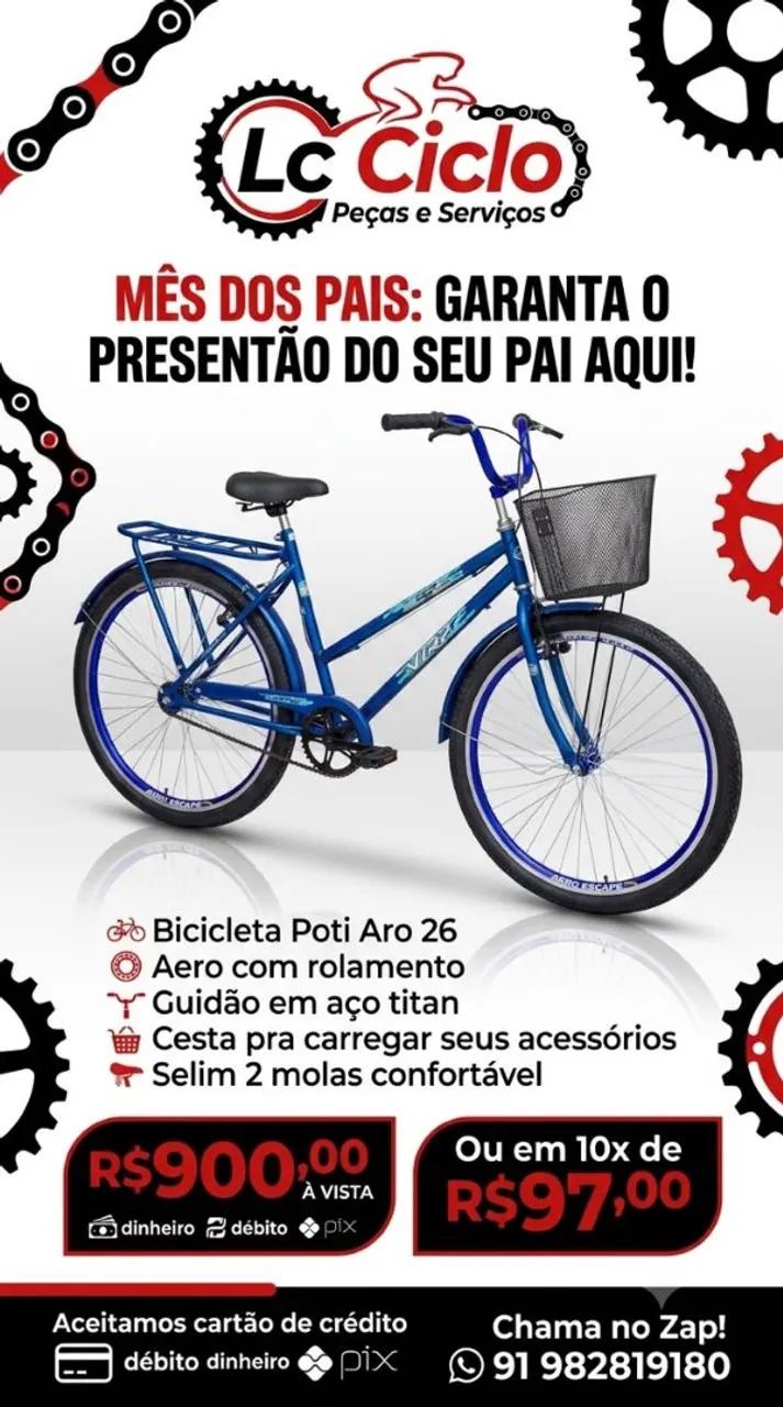 Vendo bicicleta poti aro 26 nova 