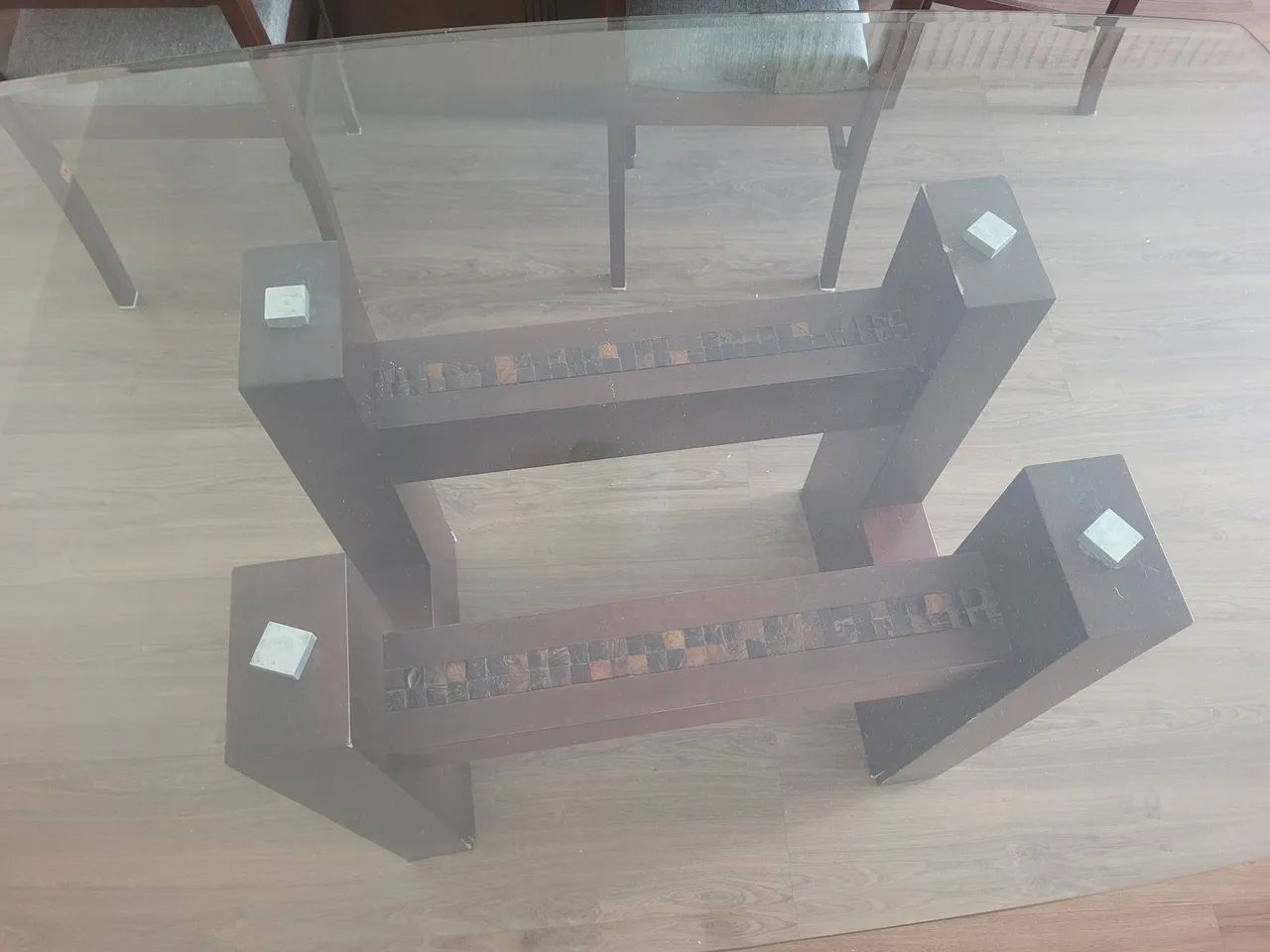 Mesa de jantar com tampo de vidro - Foto 5