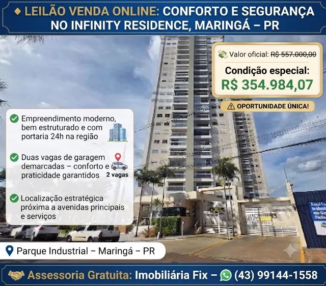 Imóvel com ótima proposta ? Apartamento no Parque Industrial, Maringa - PR, 