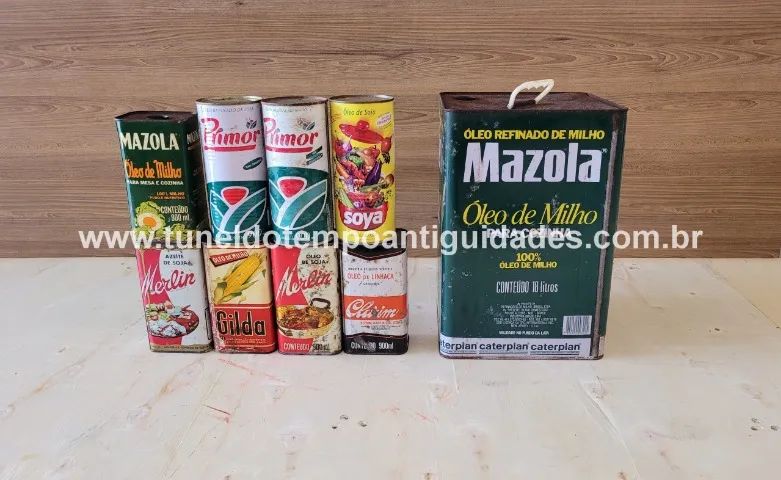 Latas de óleo antigas