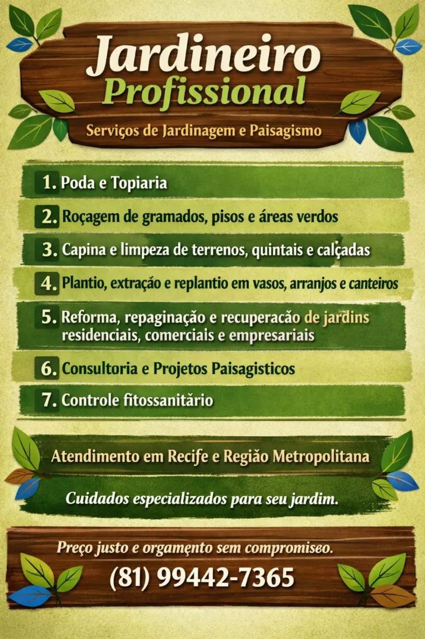 Jardineiro Profissional - Jardinagem e Paisagismo
