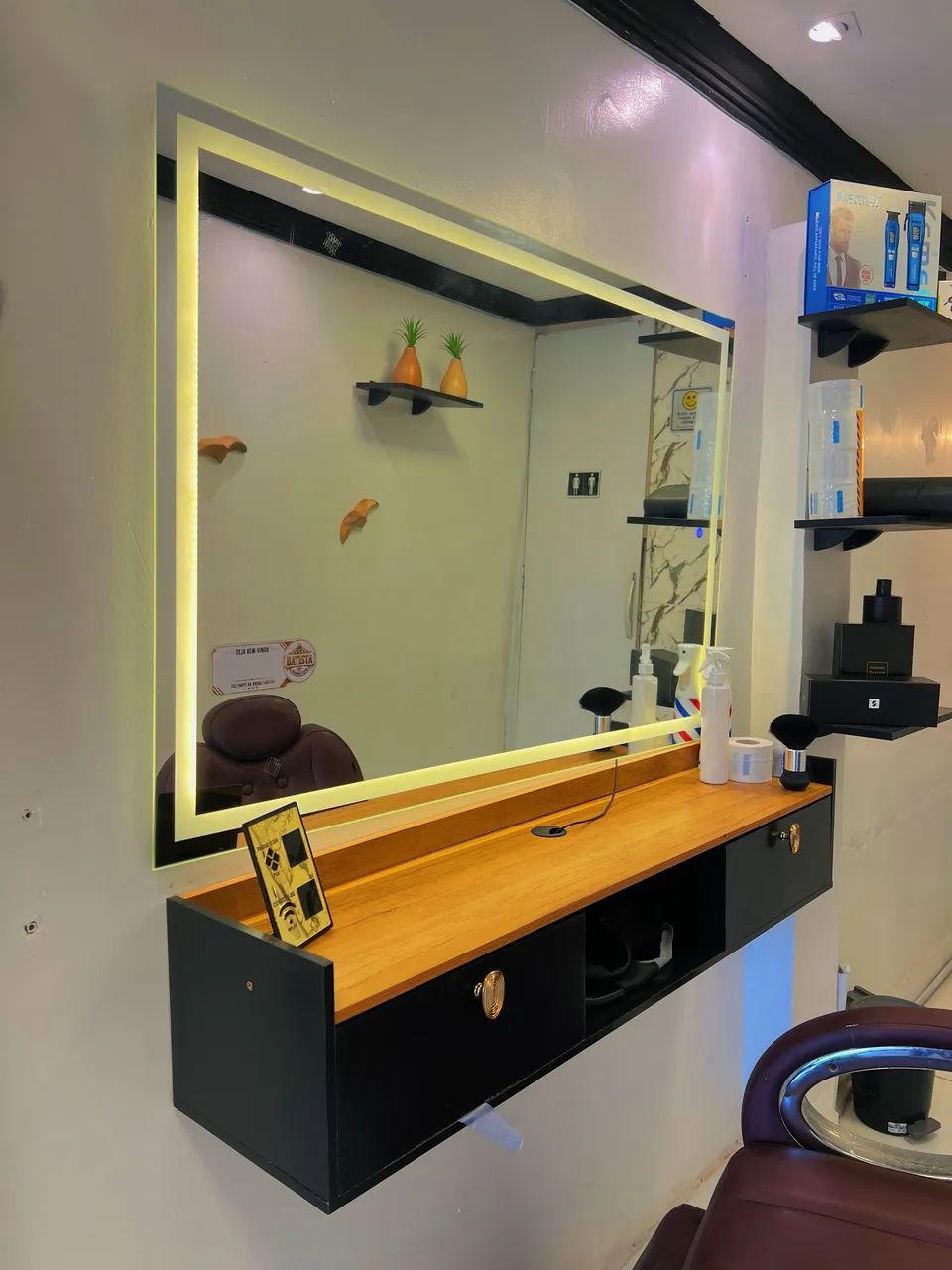 Bancada para Barbearia ou Salão  Nova - Foto 3