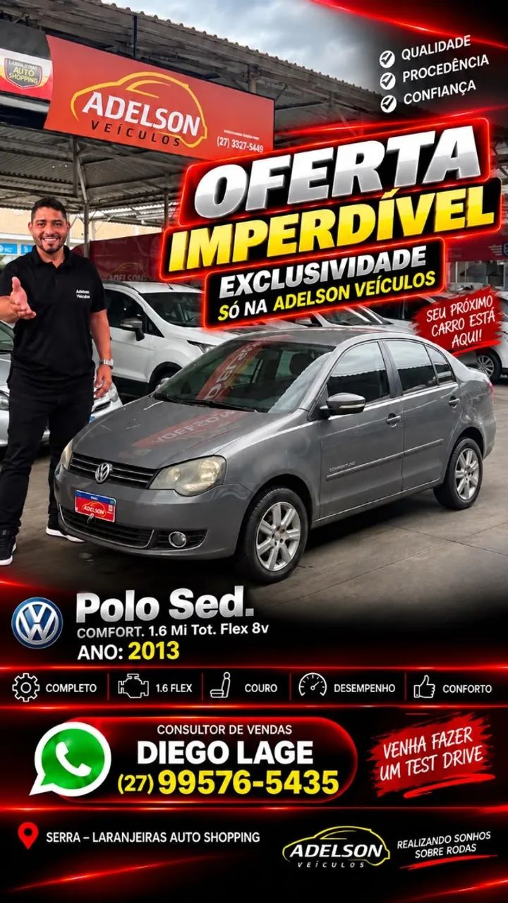 Volkswagen Polo Polo Sed. COMFORT. 1.6 Mi Tot. Flex 8v 2013