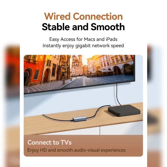 Adaptador de Rede Recoren | USB-A 3.0 RJ45 Ethernet | Alumínio | 1Gbps -Entrega Grátis- - Foto 4