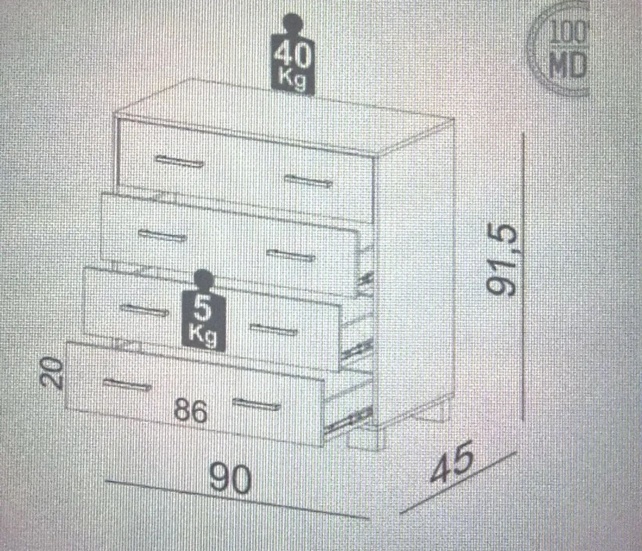CÔMODA MDF - Foto 2