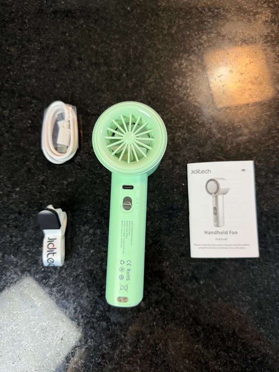 Mini ventilador portátil Jitech com lanterna  - Foto 3