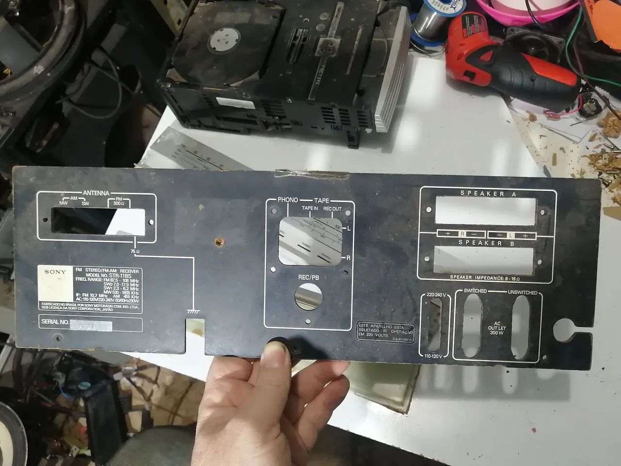 Traseira de madeira do receiver Sony STR 11 bs!