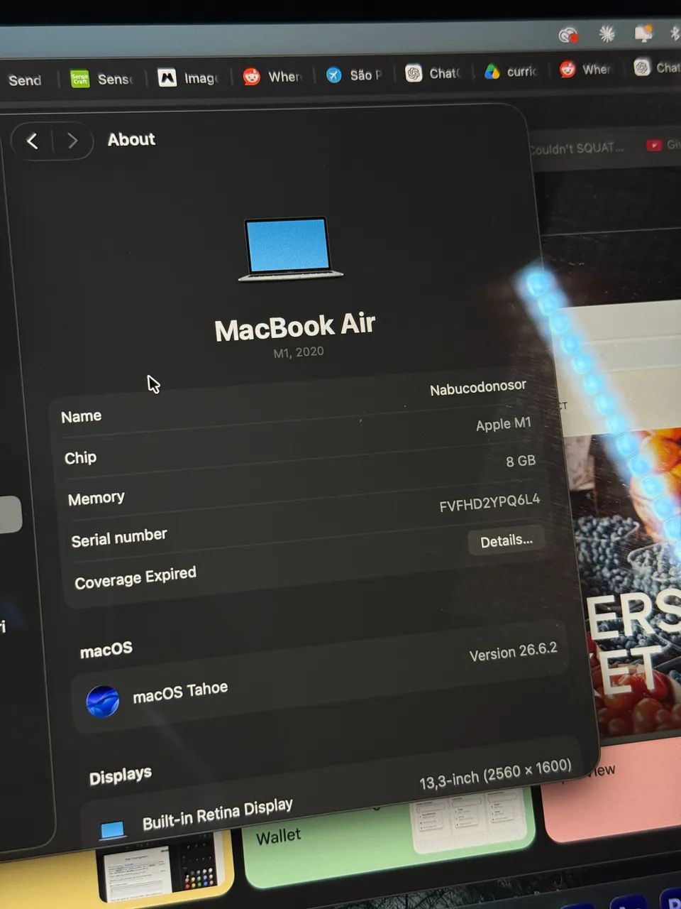 Macbook m1 8gb/256mb 87% Impecável  - Foto 3