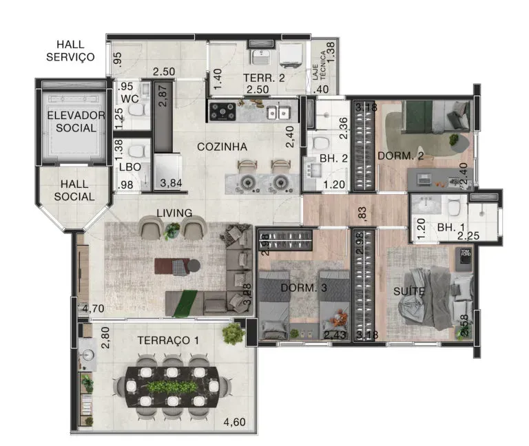 PLANTA 95m²