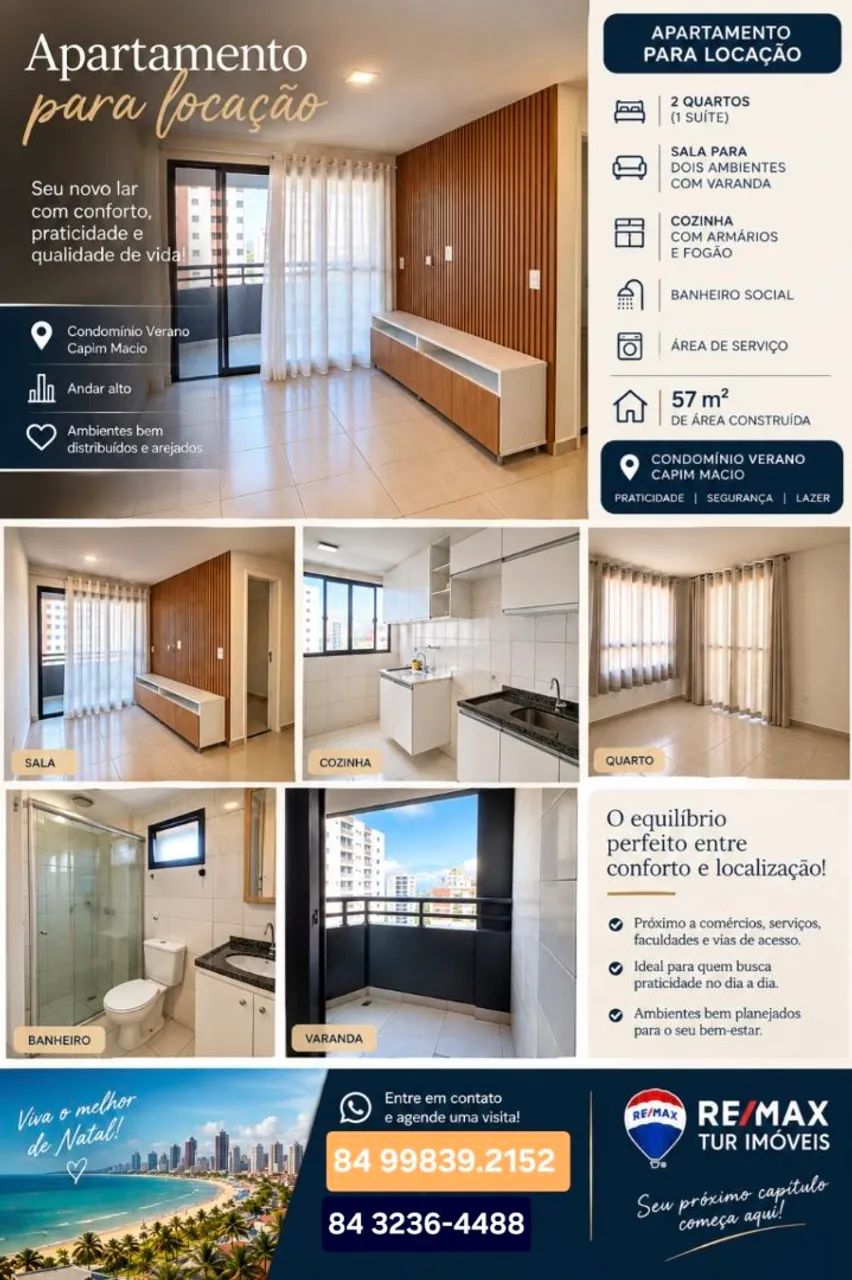 Apartamento para alugar no cod: Verano Capim Macio 