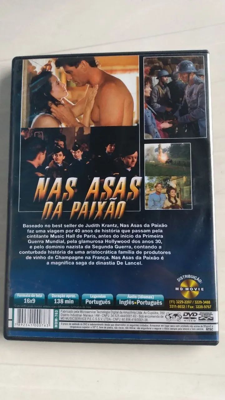 DVD original nas asas da paixão 1989. - Foto 2