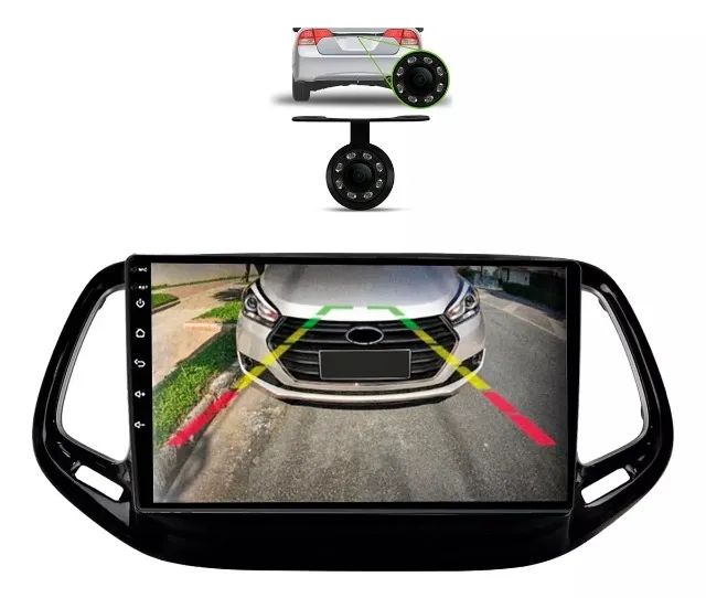 Central Multimídia Jeep Compass Android 9 Polegadas Carplay Gps Tv On Line Youtube Linda! - Foto 3