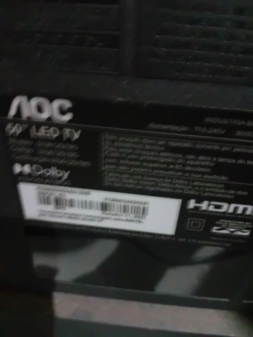 Televisão 50 polegadas aoc modelo 50U6125/78G
