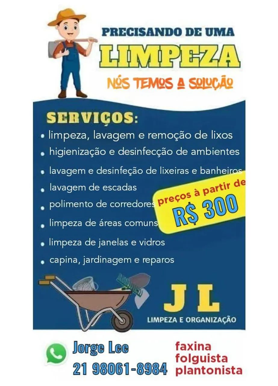 Serviços de limpeza em geral