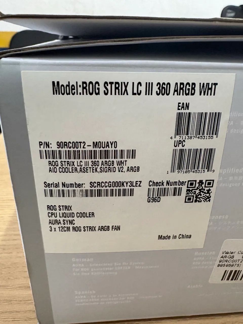 Water cooler Rog STRIX  - Foto 2