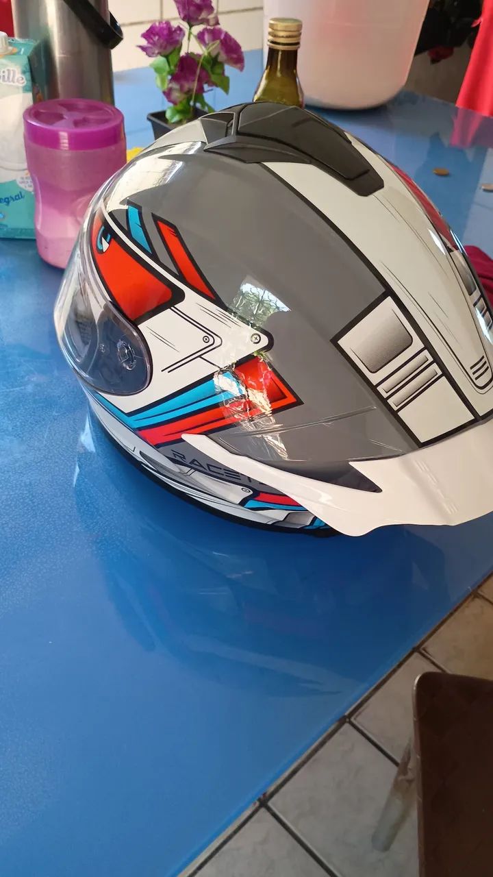 Capacete semi novo RACETECH  - Foto 3