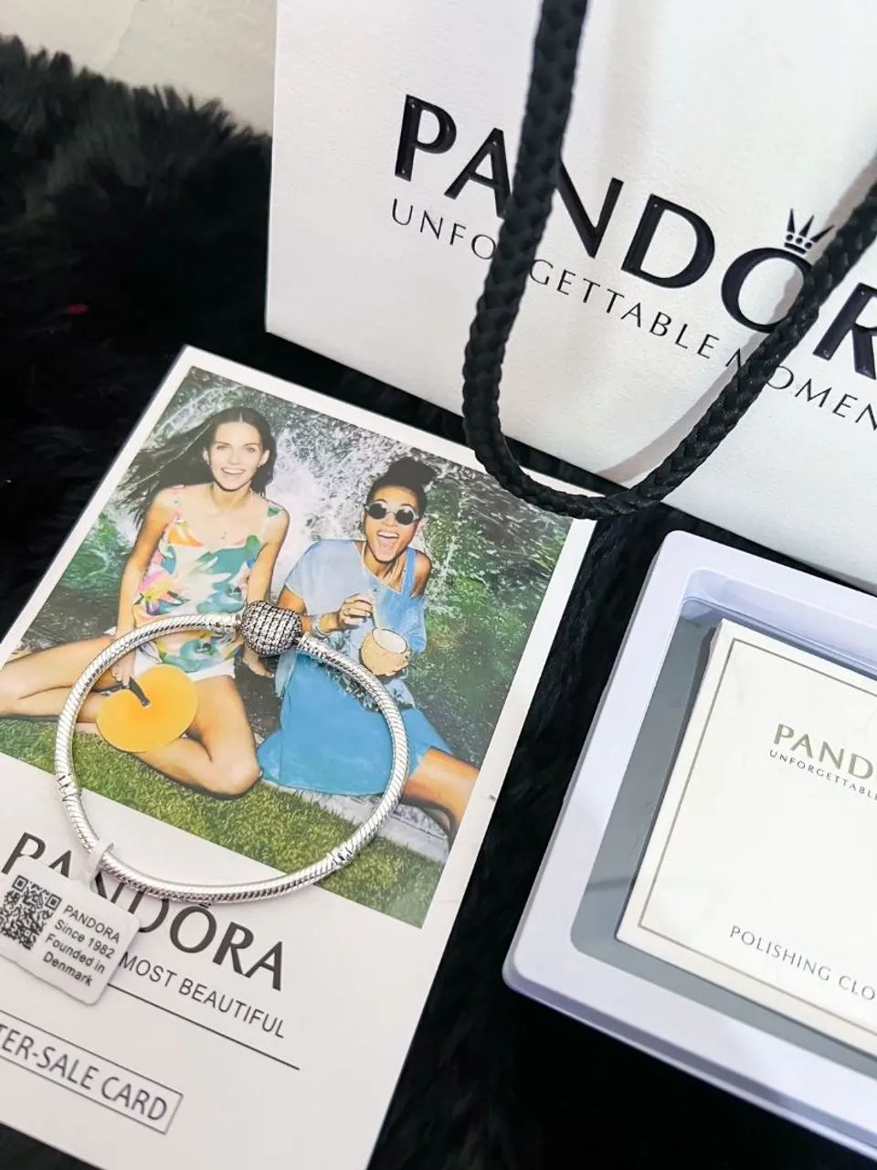 Pulseira pandora Coração cravejado  - Foto 2